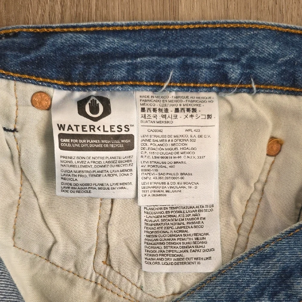 Levi's 501 Straight-Leg Distressed Jeans